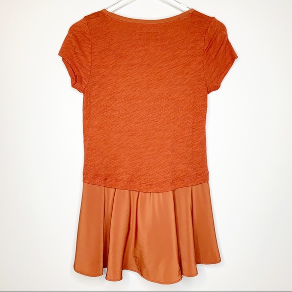 Anthro Postmark Orange West End Mixed Media Top XS - Picture 3 of 6